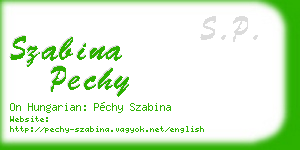 szabina pechy business card