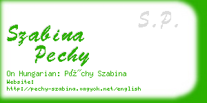 szabina pechy business card